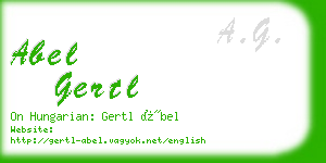 abel gertl business card